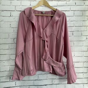 a new day Soft Pink‎ Ruffle Blouse